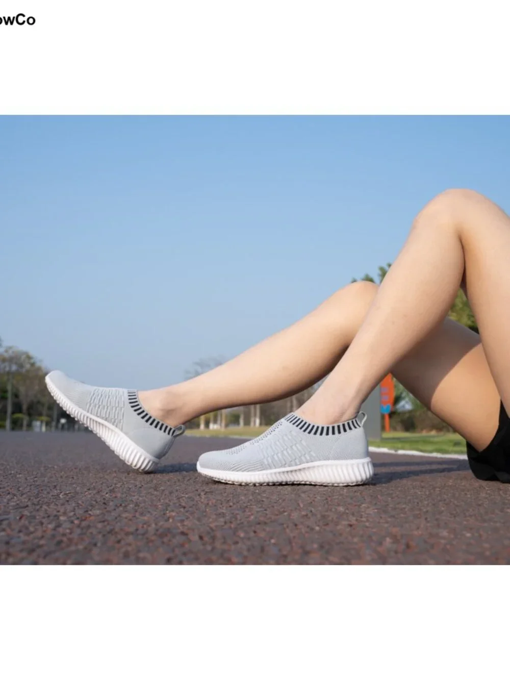 Women's Slip On Walking Shoes Breathable Mesh Lightweight Casual Sneakers